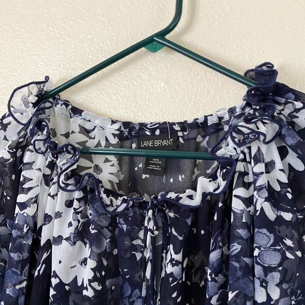 Lane Bryant Sheer Floral Top, 18 - Picture 2 of 7